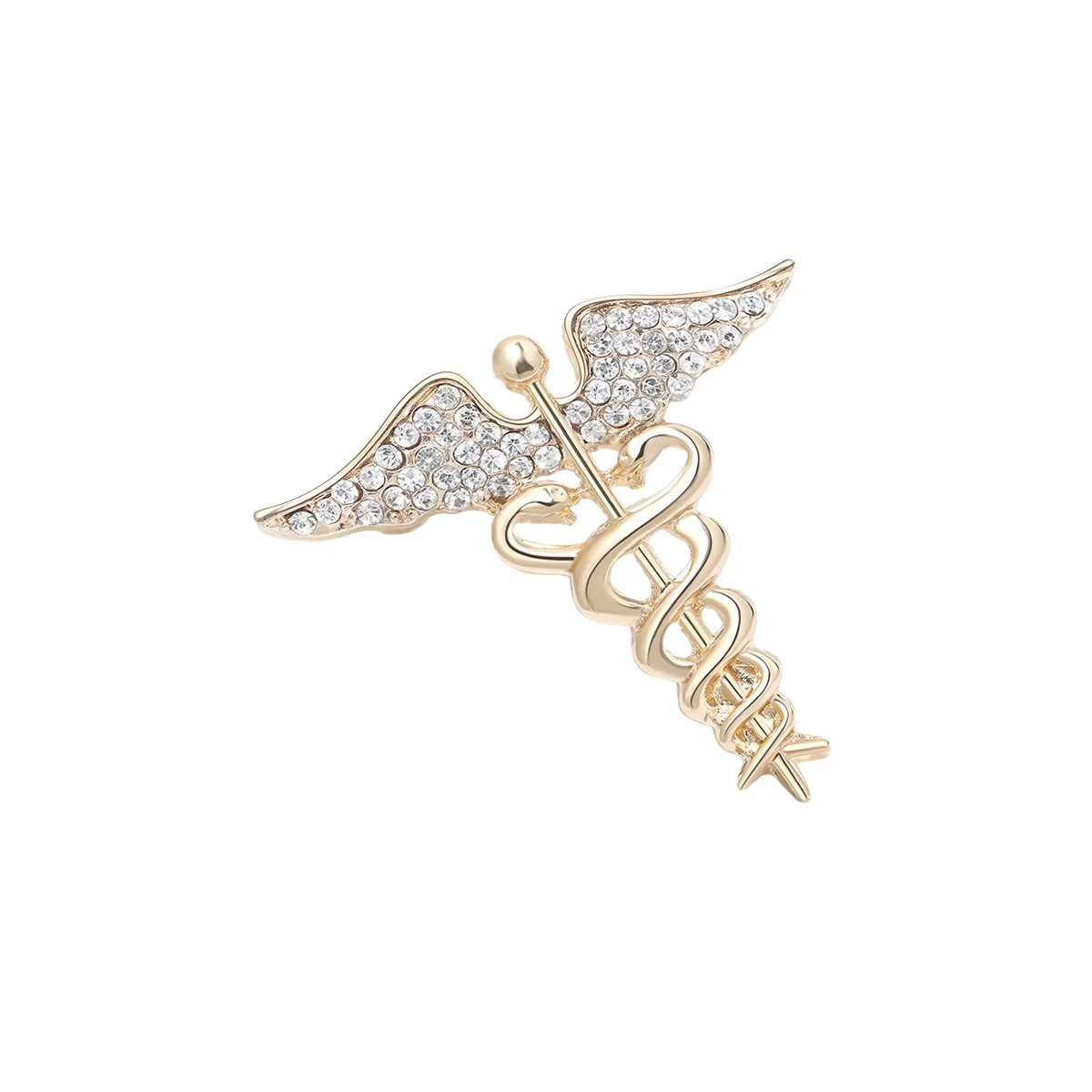 Retro Alloy Oil-Drip Serpentine Animal Brooch Angel Wings Snake Pin Corsage