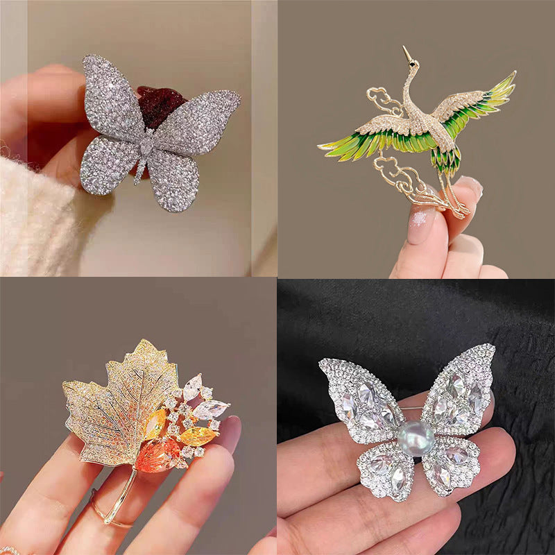 Fashionable Versatile High-end Korean-style Niche Design Premium Accessoryanti-exposure Brooch For Clothing