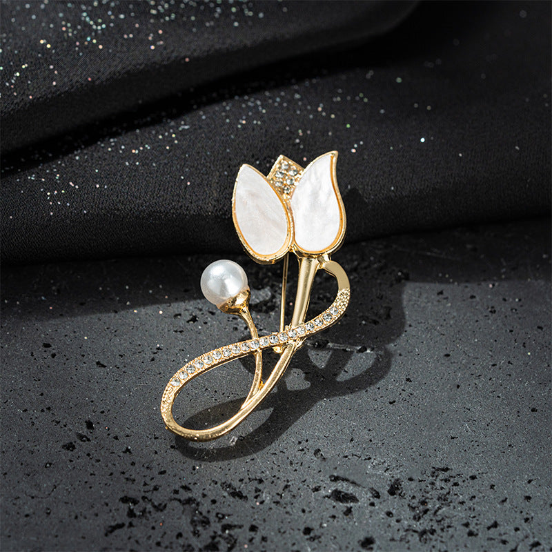 Fashionable Versatile High-end Korean-style Niche Design Premium Accessoryanti-exposure Brooch For Clothing