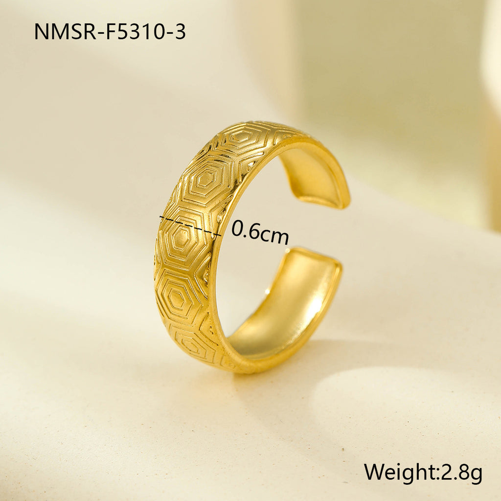 New Niche Stainless Steel Adjustable Ring In The Instagram Style