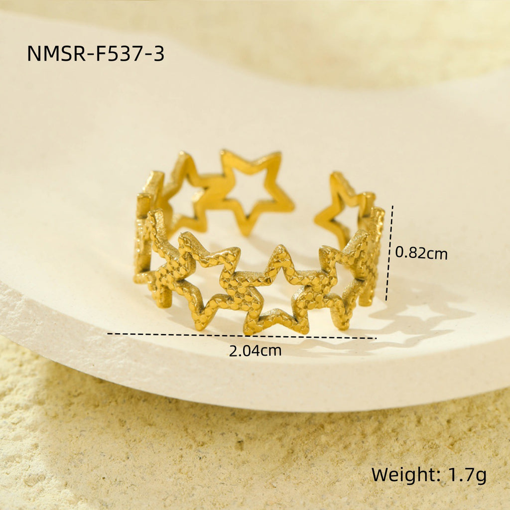 New Niche Stainless Steel Adjustable Ring In The Instagram Style