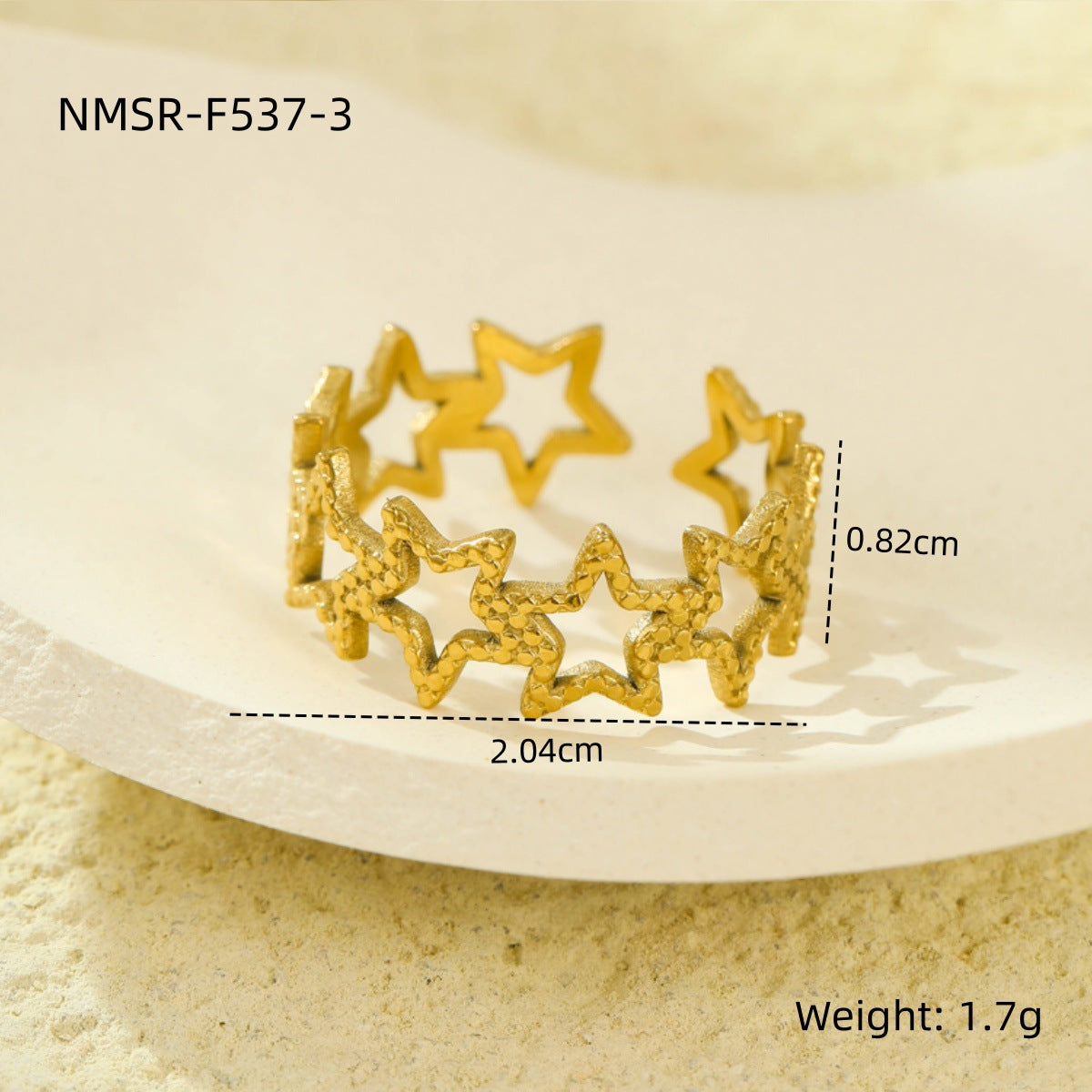 New Niche Stainless Steel Adjustable Ring In The Instagram Style