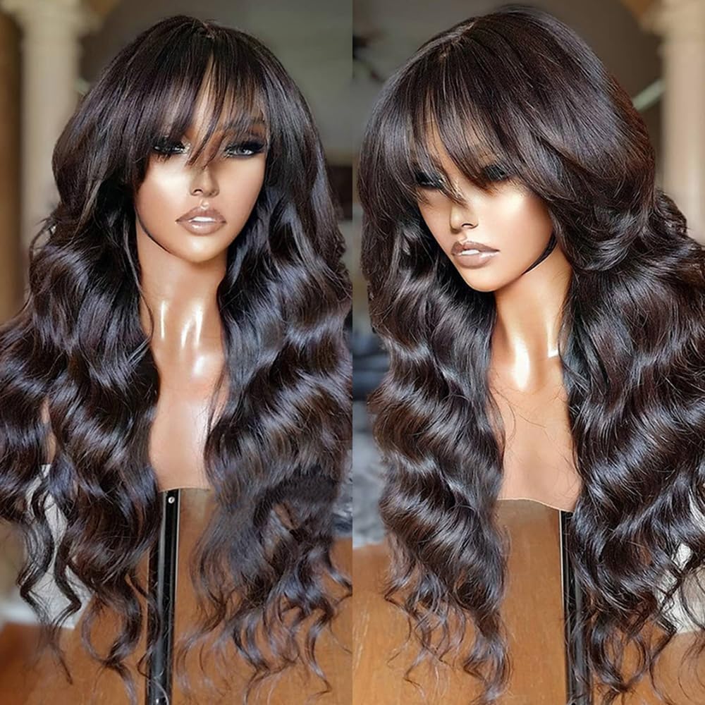 Full Machine Made Wig Body Wave Natural Color Density