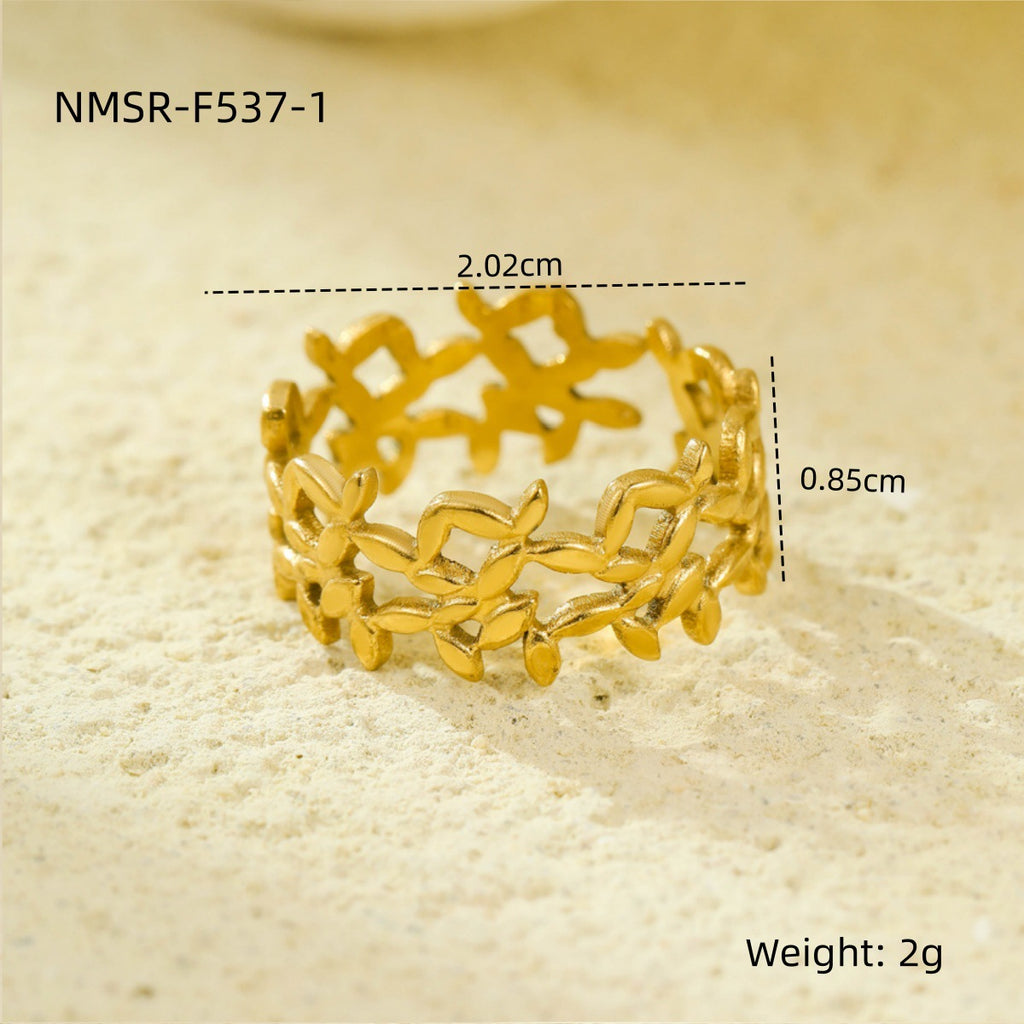 New Niche Stainless Steel Adjustable Ring In The Instagram Style