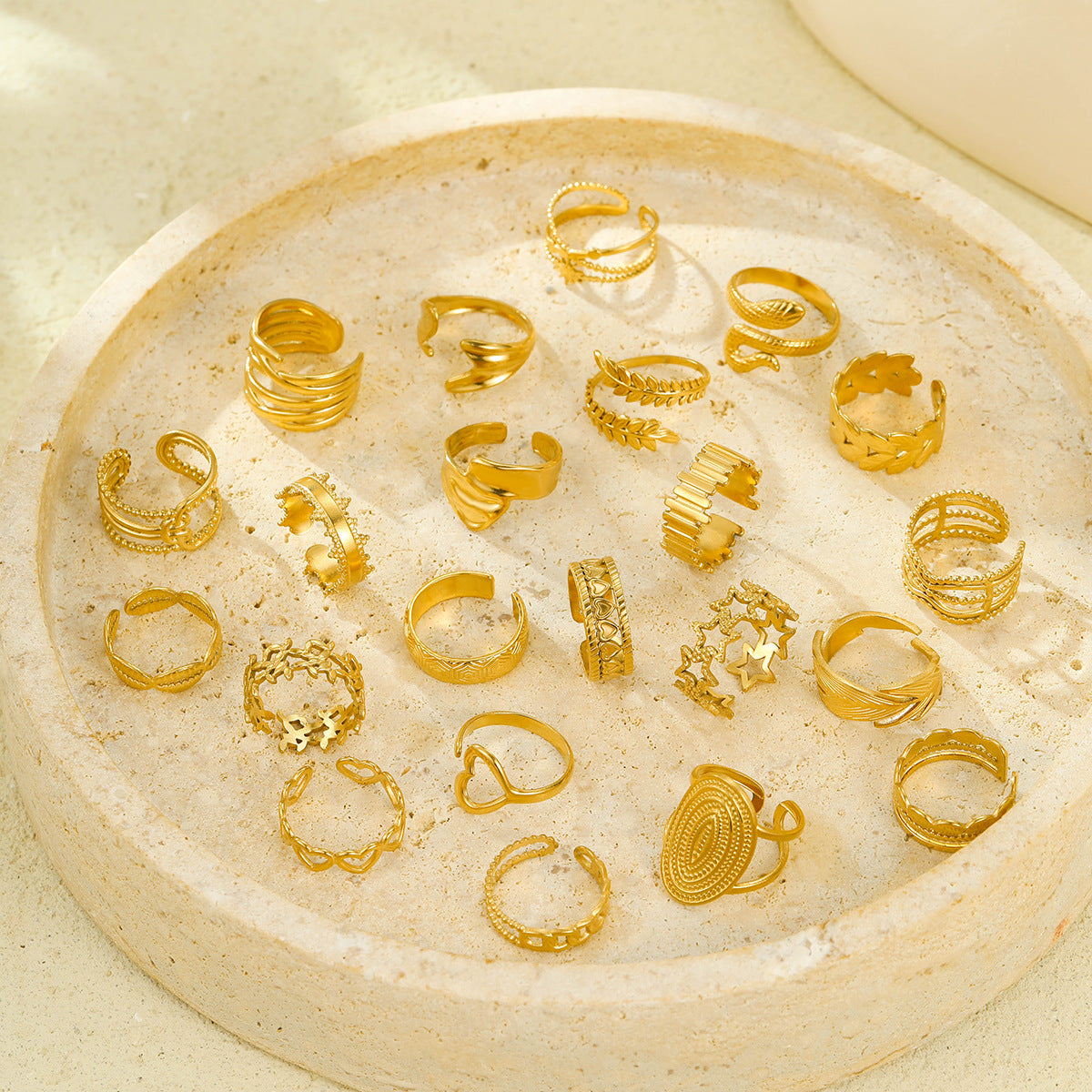 New Niche Stainless Steel Adjustable Ring In The Instagram Style