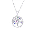 Tree Of Life Pendant Simple Inlaid With Zircon Clavicle Chain