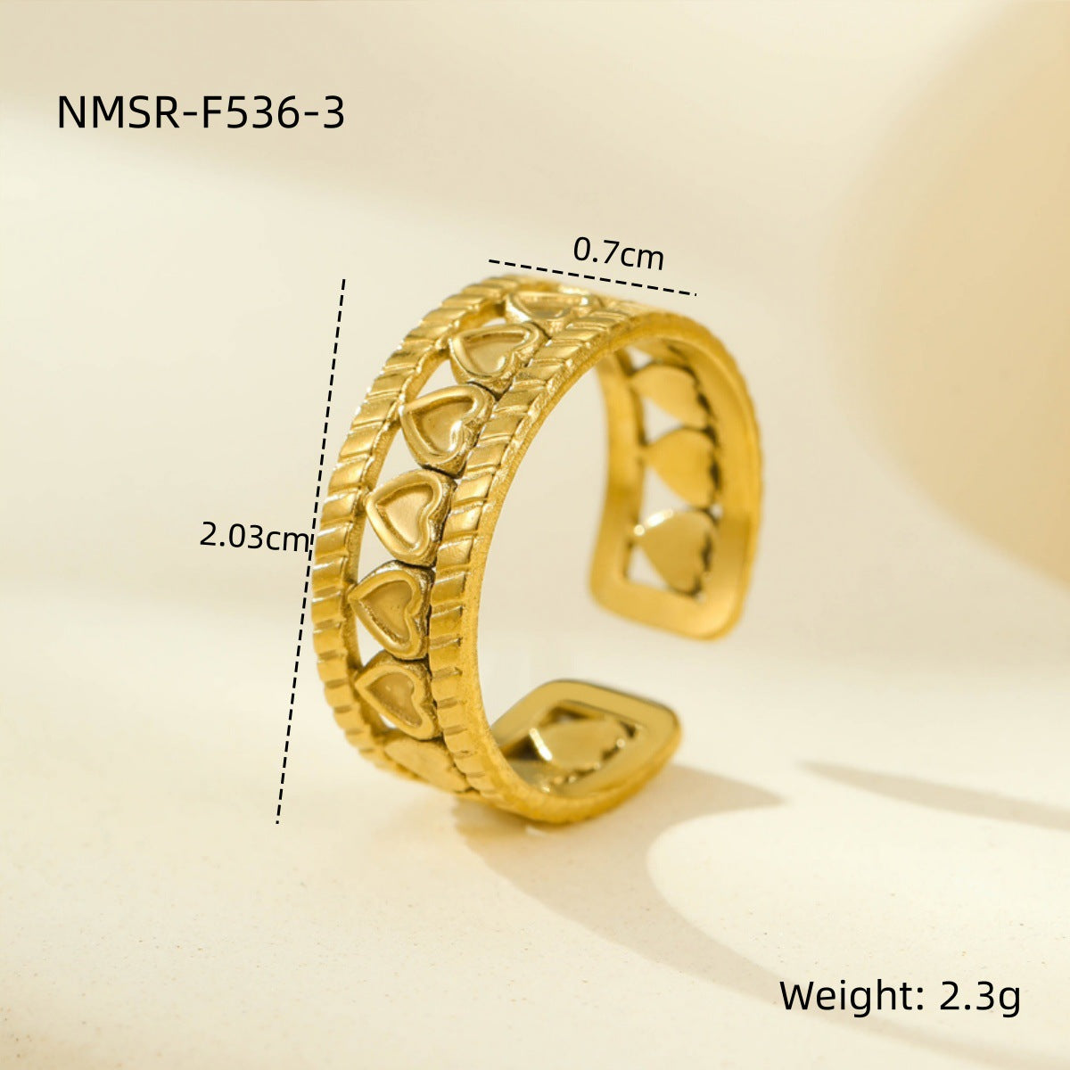 New Niche Stainless Steel Adjustable Ring In The Instagram Style