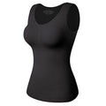 Women's Solid Color Wire-free Seamless Tummy Control Sports Bra With Padding