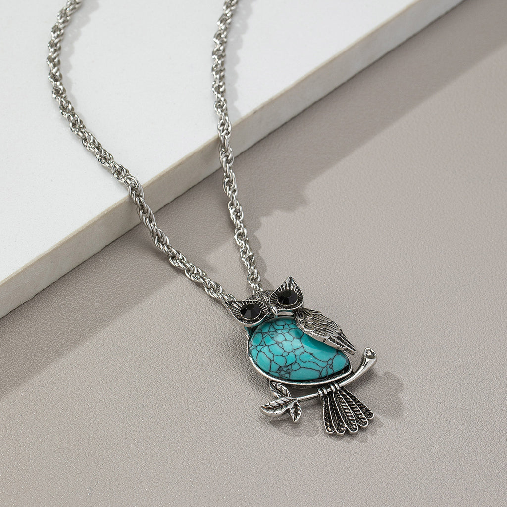 Stylish And Owl Mens Pendant Necklace