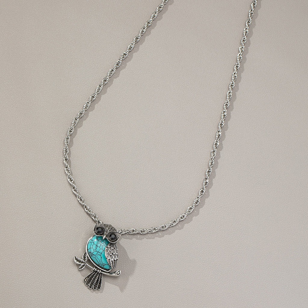 Stylish And Owl Mens Pendant Necklace