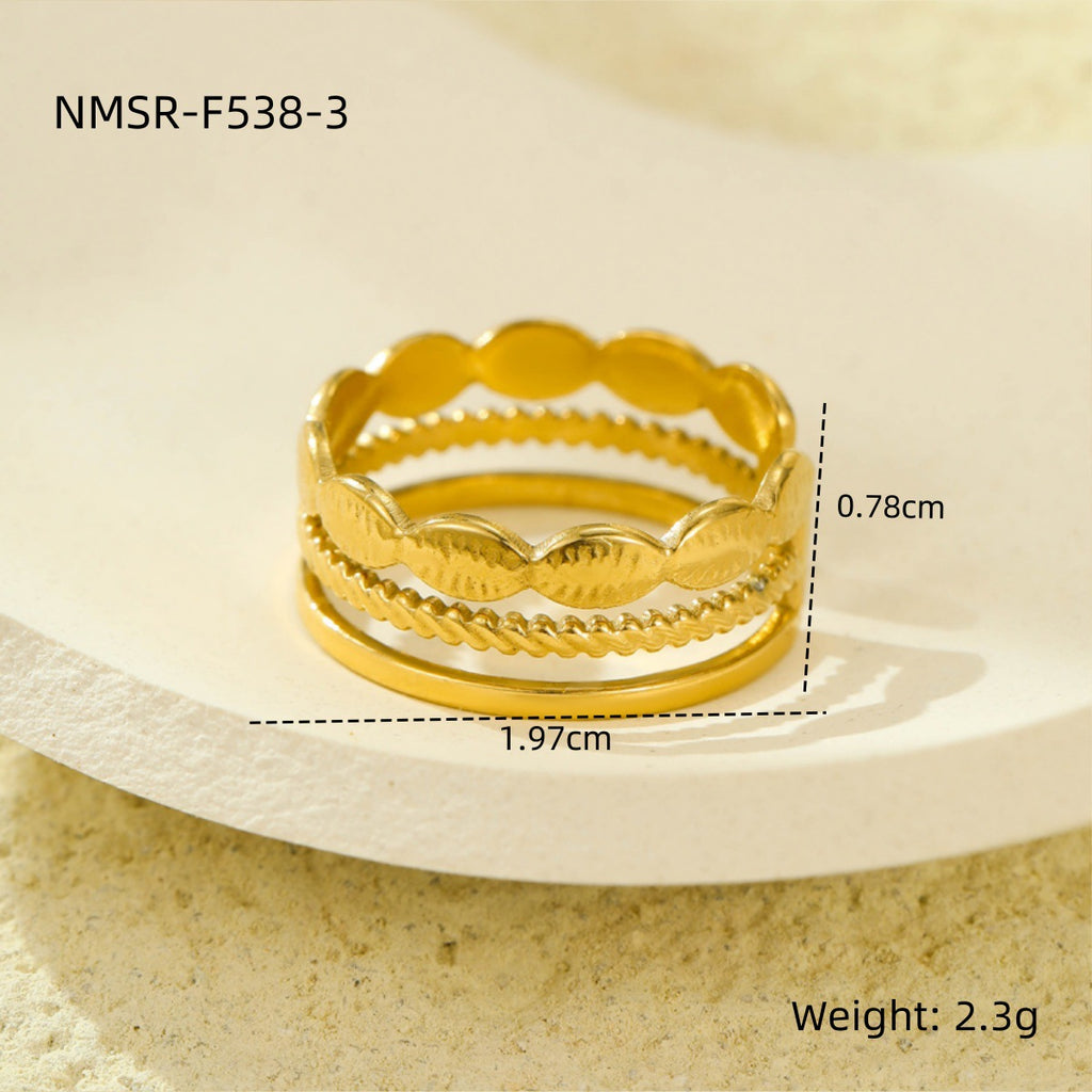 New Niche Stainless Steel Adjustable Ring In The Instagram Style